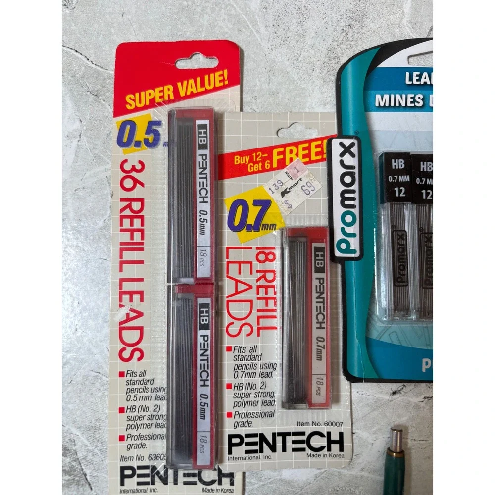 Vintage‎ Pencil Led and Pencil Lot Pentech Pentel PaperMate ProMarx Castell